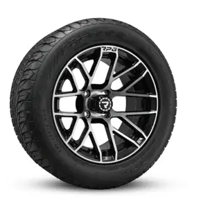 ECLIPSE 255x45R14 on NITRO 14x7 BLACK MACHINED angled