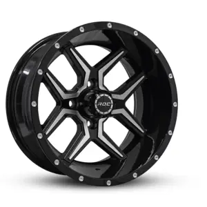 octane 14x7 black machined angled