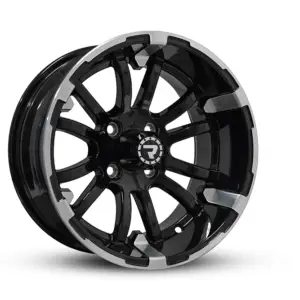 warrior 14x7 black machined angled