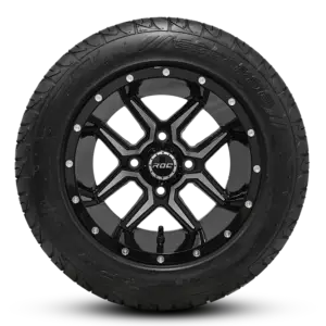 Eclipse 215x50r12 on ROC OCTANE 12x7 Gloss Black machined flat copy