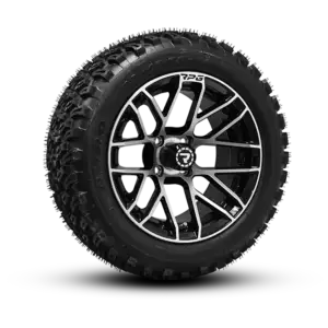 DURO DESERT 23x10x14 on NITRO 14x7 GLOSS BLACK MACHINED angled