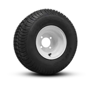 EASY STREET 215x60x8 on SMOOTH STEEL WHEEL GLOSS WHITE angled